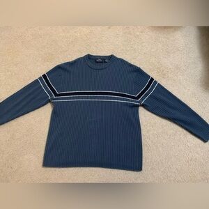 Men’s VTG Sonoma Blue Striped Sweater Sz XL